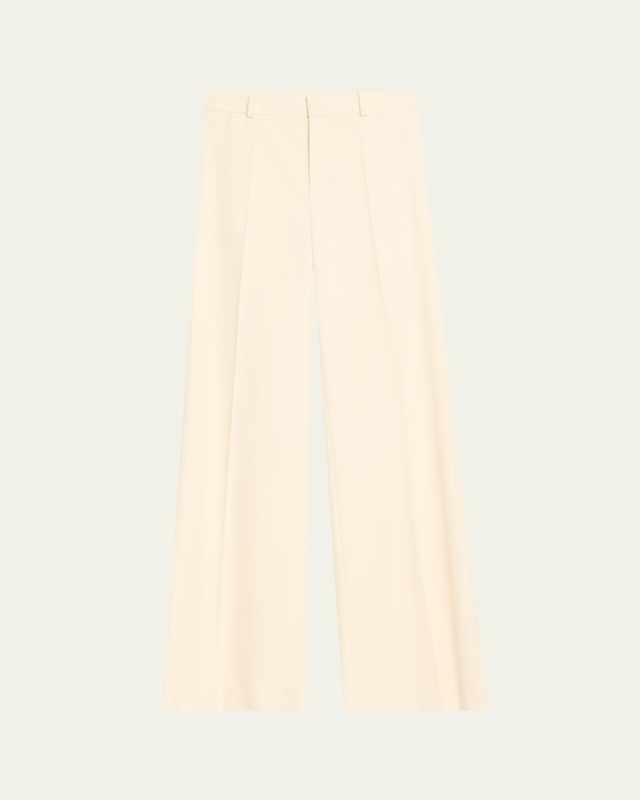 High-Rise Wide-Leg Wool Trousers